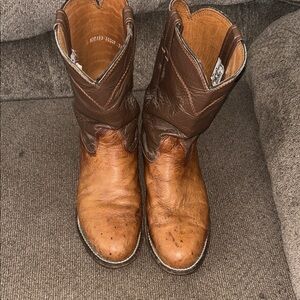 Men's Tony Lama Smooth Ostrich Cowboy Boots 7.5D